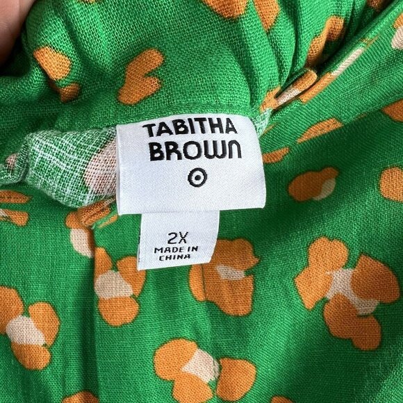 Tabitha Brown Target Shorts 2X Leopard Animal Print High Rise Pleat Linen Green - Picture 4 of 9